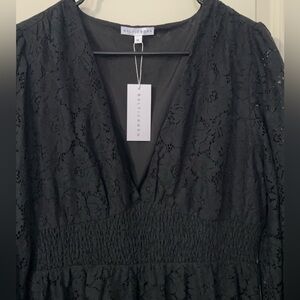 Baltic Born Aphrodite lace MAXI dress - BLACK / SIZE XL